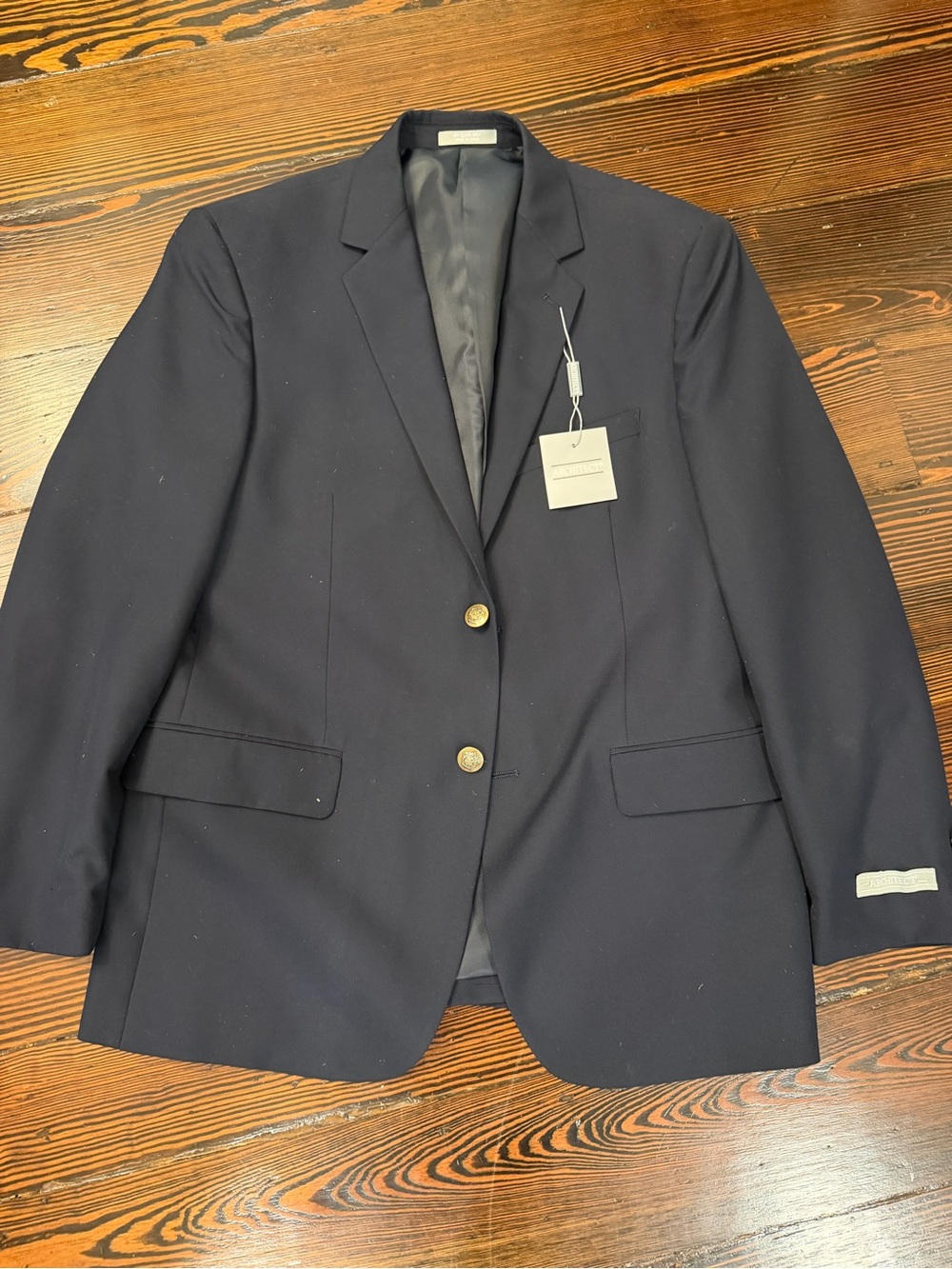 Architect Navy Blazer with Gold Buttons - 38S NWT